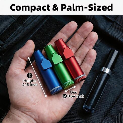 3 Pack Metal Spice Dispenser Mini Pepper Shaker OMO 2nd generation Portable Leak-Proof Storage Bottle (Blue Red Green) in Saudi Arabia