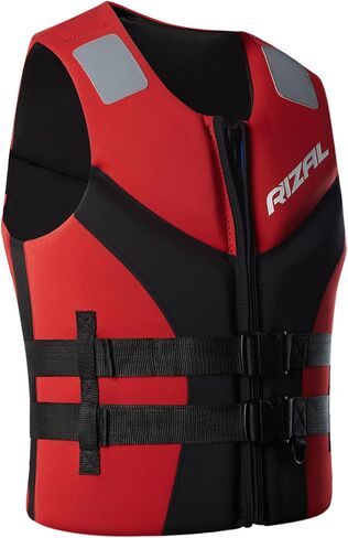 Adult Swim Vest for Men & Women, Water Sports Neoprene Buoyancy Jacket with Adjustable Zipper and Dual Buckles for Swimming, Boating, Kayaking, Fishing, Paddle Boarding, Canoeing, and Wakeboarding in Saudi Arabia