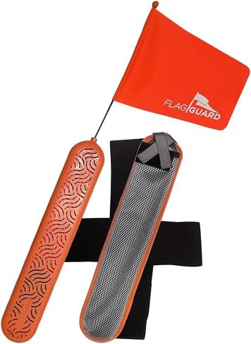 Automatic Life Jacket Visibility Flag, Bright Orange Safety Flag for Kids & Adults, Life Vest Accessory with Adjustable Pouch & Straps for Boating, Tubing, Kayaking & Paddleboarding in Saudi Arabia