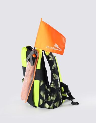 Automatic Life Jacket Visibility Flag, Bright Orange Safety Flag for Kids & Adults, Life Vest Accessory with Adjustable Pouch & Straps for Boating, Tubing, Kayaking & Paddleboarding in Saudi Arabia