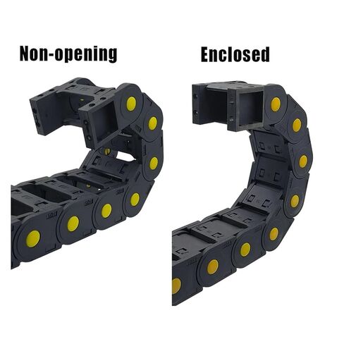Cable Chains R55~R150 25x25 25x38 25x57 Semi-Enclosed Plastic Towline 1m Length Yellow dot Enhancement(100mm,25x25 mm,Enclosed) in Saudi Arabia