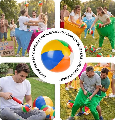 Granny Pants Yard Game, Granny Pants with Bouncy Balls & Pump, Giant Pants Outdoor Game & Big Pants Ball Catch Game, Granny Pants Game for Kids & Adults, Perfect for Family Reunion Games in Kuwait