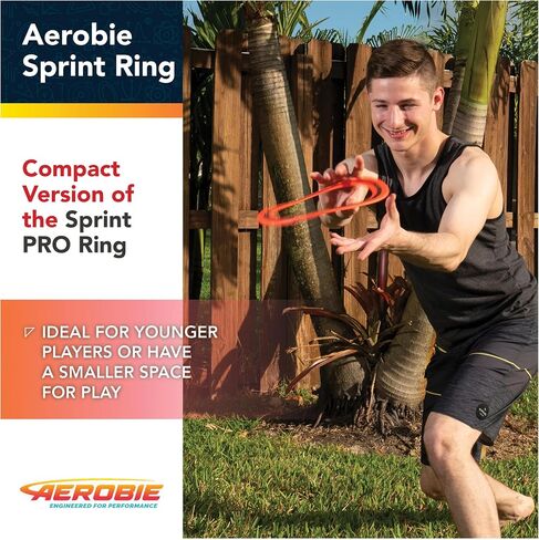 Aerobie Sprint Ring Outdoor Flying Disc, 10 Inches, Yellow in Saudi Arabia