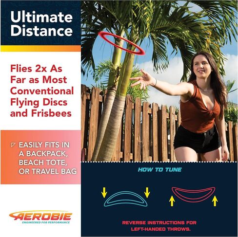 Aerobie Sprint Ring Outdoor Flying Disc, 10 Inches, Yellow in Saudi Arabia