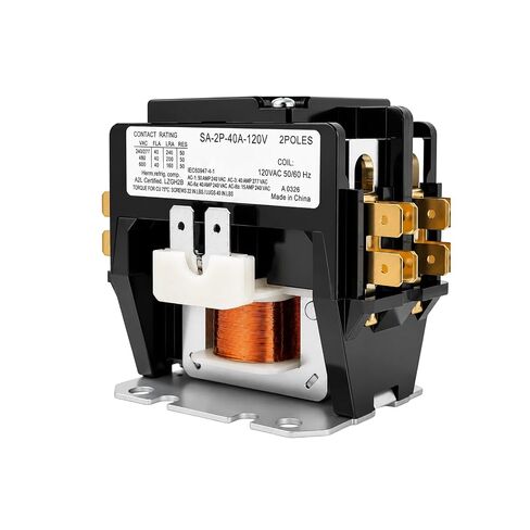 2 Pole, 120V Coil, 40 Amp Definite Purpose Contactor, for Air Conditioning Systems, Elevator Equipment, Water Pump Units, Lighting Systems, Ensure Precise Control and Safe Operation in Saudi Arabia