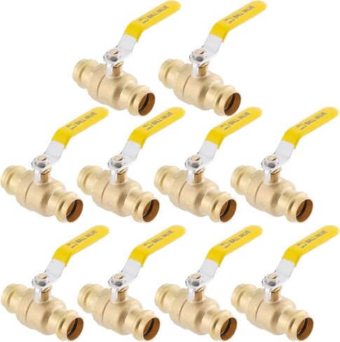 10PCS PLUMBINGMASTER 1/2" Press Copper with EPDM O-Ring Press Valve 1/4-Turn Press Ball Valve Fittings to Press into 1/2" Copper（Lead-Free,10PCS) in Saudi Arabia