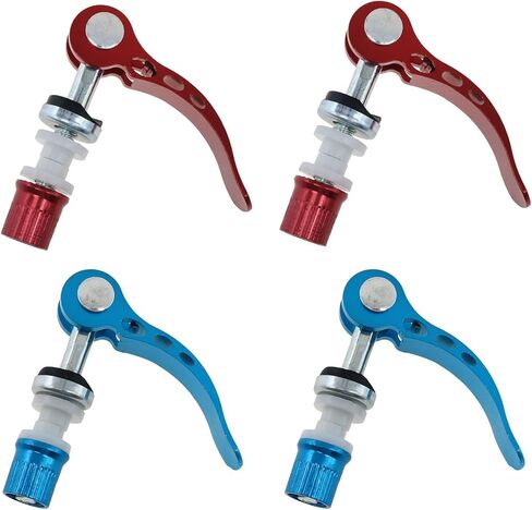 4PCS Bike Quick Release Clamps Aluminium Alloy Bike Seat Clamp Quick Release Folding Mountain Bike Parts M6x55 (Black) in Saudi Arabia