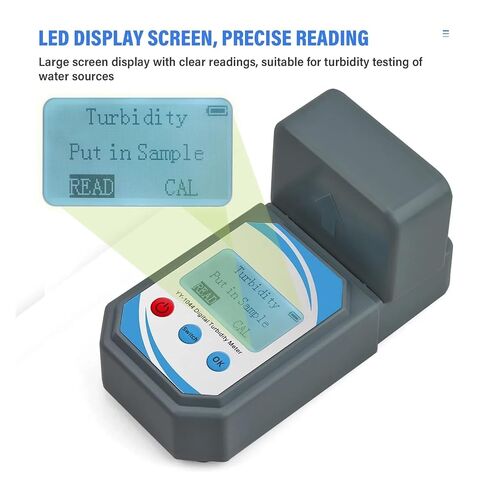 Portable Digital Turbidity Meter 0-1000NTU Water Quality Tester Turbidimeter for Aquaculture Hydroponics Lab Pool for Plant Wine Industry in Saudi Arabia