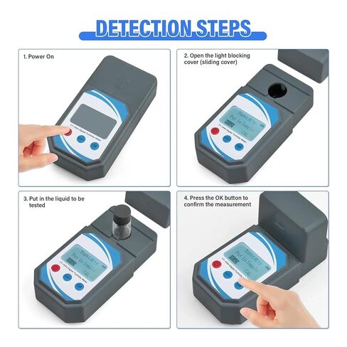 Portable Digital Turbidity Meter 0-1000NTU Water Quality Tester Turbidimeter for Aquaculture Hydroponics Lab Pool for Plant Wine Industry in Saudi Arabia