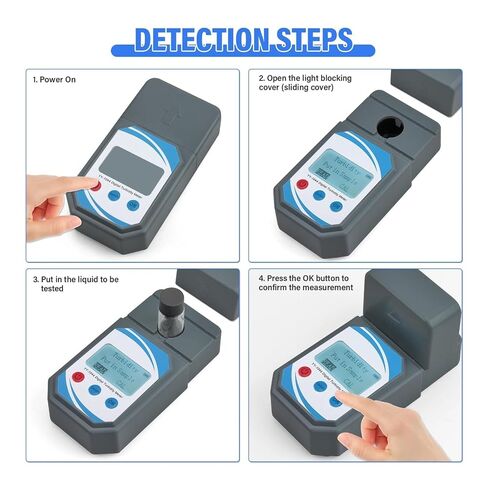 Handheld Turbidity Meter, Measuring Range 0-1000 NTU Portable Turbidimeter for Water Analysis - 0.8% FS Error for Plant Wine Industry in Saudi Arabia