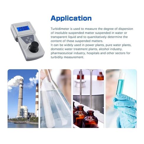 Lab Turbidity Meter, Handheld Turbidimeter with LCD Display and Range 0-200 NTU for Water Quality Test for Plant Wine Industry in Saudi Arabia