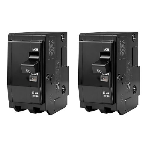 2 Pcs 50Amp 2-Pole Circuit Breaker for QO250CP, Breaker 50Amp for QO250 for Square D QO Load Centers, NQOD and CSEDs Panel Boards, 120/240V AC, 10kA in Saudi Arabia
