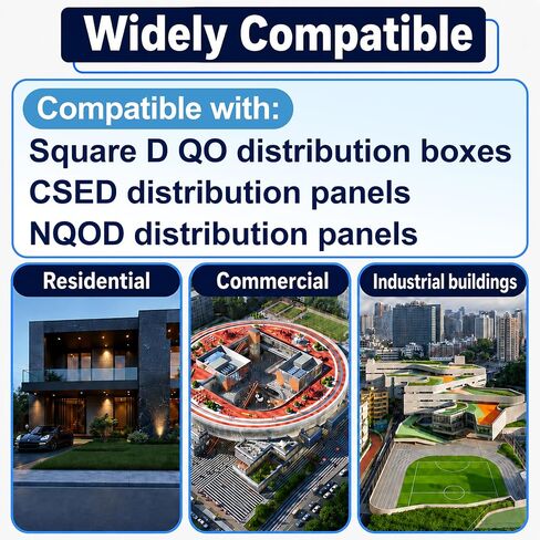 2 Pcs 50Amp 2-Pole Circuit Breaker for QO250CP, Breaker 50Amp for QO250 for Square D QO Load Centers, NQOD and CSEDs Panel Boards, 120/240V AC, 10kA in Saudi Arabia