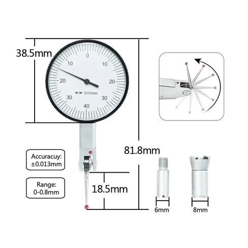 0.01mm 0-0.8mm Micrometer Neutral Micrometer Precision Metric Micrometer with Dovetail Groove Guide in Saudi Arabia