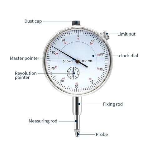 Dial Indicator Gauge 0-10mm Meter Precise 0.01 Resolution Concentricity Test in Saudi Arabia