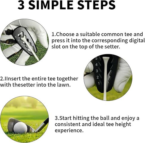 panthra 2 PCS Golf Tee Height Setter, Tee Height Tool, Elevator Tool, Ball Marker, Improve The Accuracy of The Golf Club, for Driving Range, Irons in Saudi Arabia