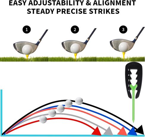panthra 2 PCS Golf Tee Height Setter, Tee Height Tool, Elevator Tool, Ball Marker, Improve The Accuracy of The Golf Club, for Driving Range, Irons in Saudi Arabia