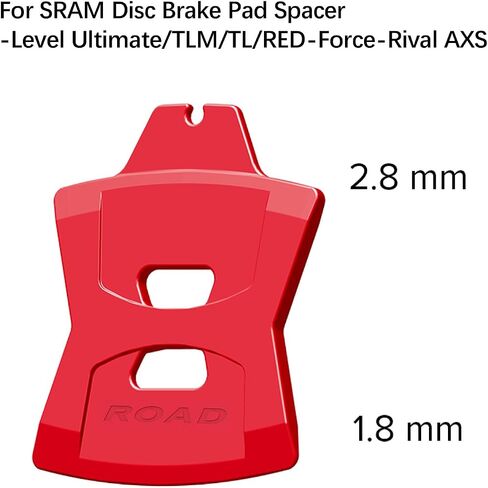 4 Pack Bicycle Disc Brake Pad Spacer for SRAM Road, Hydraulic Brake Pad Insert Spreader for SRAM,Red Color in Saudi Arabia