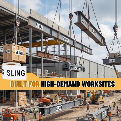 200 Pcs 2" x 3" Semi-Rigid PVC Sling Stickers Labels, 1/128" Thick Industrial Lift Identification Sling Stickers for Rigging, Crane, Boat, Warehouse, Lifting Straps & Heavy Duty Equipment in Saudi Arabia