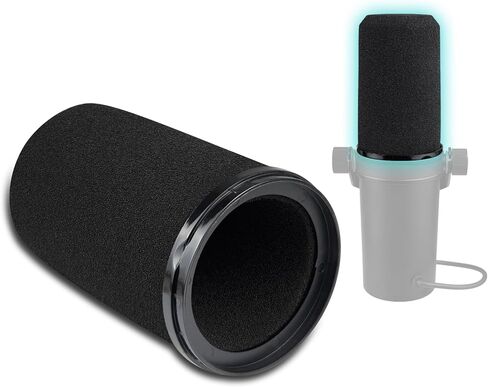 SOULWIT Pop Filter for Shure SM7B/SM7dB, Protective Mic Cover, Replacement Windscreen Foam - Cylinder Shape, Model RK345/RK345B in Saudi Arabia