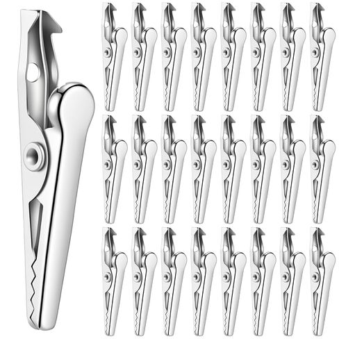 50Pcs Small Metal Alligator Clip 35mm Stainless Steel AlligatorClip | Stainless Steel, 35mm Small Size, Metal Alligator Clips for Hanging Photo, Picture, Electric Testing, DIY Crafts in Saudi Arabia