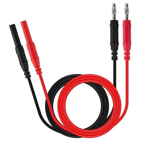 2Pack 4mm Banana Plug to Jack Male to Female Connectors Multimeter Test Lead Extensions Heavy Duty 14AWG Silicone Wires for Professional Electrical Testing in Saudi Arabia