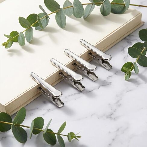 50Pcs Small Metal Alligator Clip 35mm Stainless Steel AlligatorClip | Stainless Steel, 35mm Small Size, Metal Alligator Clips for Hanging Photo, Picture, Electric Testing, DIY Crafts in Saudi Arabia
