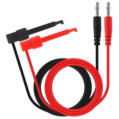 2Pack 4mm Banana Plug to Jack Male to Female Connectors Multimeter Test Lead Extensions Heavy Duty 14AWG Silicone Wires for Professional Electrical Testing in Kuwait