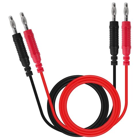2Pack 4mm Banana Plug to Jack Male to Female Connectors Multimeter Test Lead Extensions Heavy Duty 14AWG Silicone Wires for Professional Electrical Testing in Kuwait