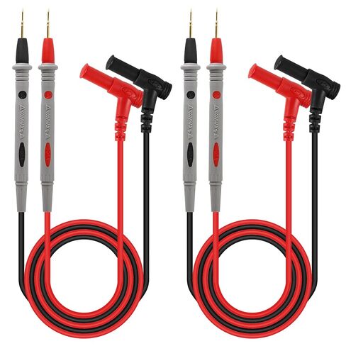 2Pack 4mm Banana Plug to Jack Male to Female Connectors Multimeter Test Lead Extensions Heavy Duty 14AWG Silicone Wires for Professional Electrical Testing in Kuwait