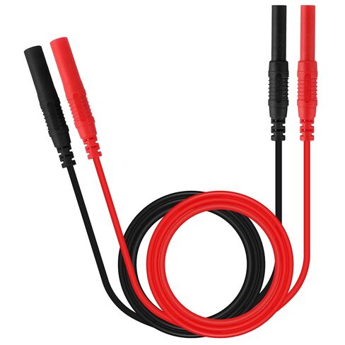 2Pack 4mm Banana Plug to Jack Male to Female Connectors Multimeter Test Lead Extensions Heavy Duty 14AWG Silicone Wires for Professional Electrical Testing in Kuwait
