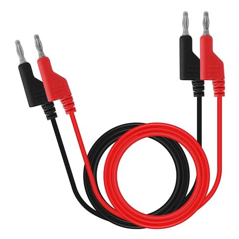 2Pack 4mm Banana Plug to Jack Male to Female Connectors Multimeter Test Lead Extensions Heavy Duty 14AWG Silicone Wires for Professional Electrical Testing in Kuwait