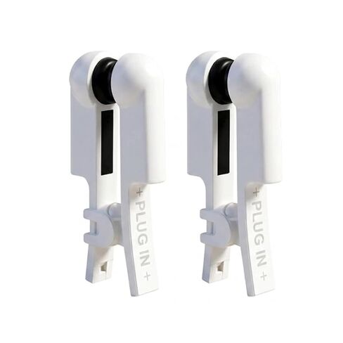 1 Pair Ear Clip Electrodes,White Rubber Reusable Ear Clips,Ear Clip Accessories,Meridian Point Stimulation Accessory Compatible with TENS 7000 and Standard Devices in Saudi Arabia
