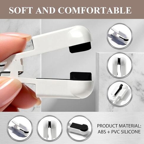 1 Pair Ear Clip Electrodes,White Rubber Reusable Ear Clips,Ear Clip Accessories,Meridian Point Stimulation Accessory Compatible with TENS 7000 and Standard Devices in Saudi Arabia