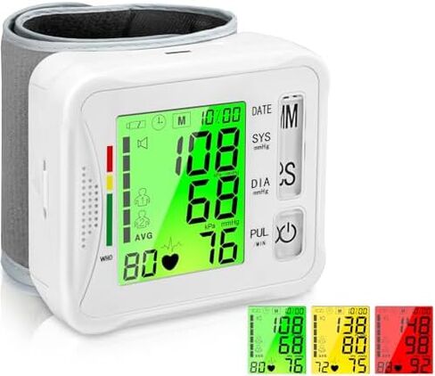 Wrist Blood Pressure Monitor, 2024 New Digital BP Cuff Automatic Machine 90X2 Reading Memory 21 in Saudi Arabia