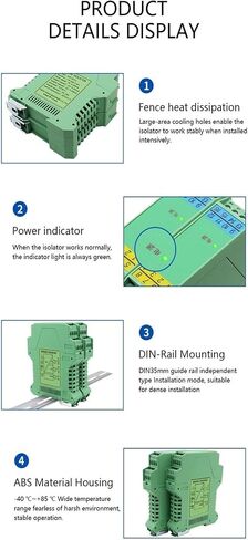DC24V 1PCS Analog DC Signal Isolation Transmitter Current, Voltage Sensor Multi-Input, Multi-Output 0-10V 4-20mA 0-5V Signal Isolator(1 in 4 Out,4-20mA Output) in Saudi Arabia