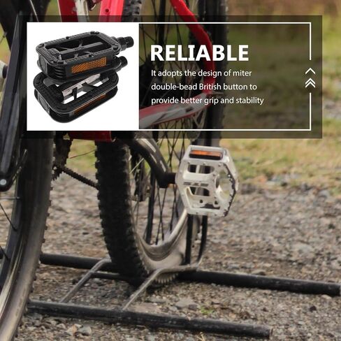 2pcs Bicycle Pedals Cycling Pedals Plastic Anti-Skid Outdoor Bike with Metric Thread for Mountain Bike Accessories and Road Replacement Parts in Saudi Arabia