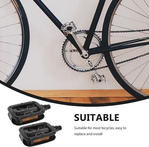 2pcs Bicycle Pedals Cycling Pedals Plastic Anti-Skid Outdoor Bike with Metric Thread for Mountain Bike Accessories and Road Replacement Parts in Saudi Arabia