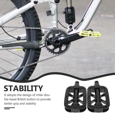 2pcs Bicycle Pedals Cycling Pedals Plastic Anti-Skid Outdoor Bike with Metric Thread for Mountain Bike Accessories and Road Replacement Parts in Saudi Arabia