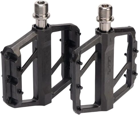 Carbon Fiber Bicycle Pedals, 173g/Pair Ultra Lightweight Mountain Bike Pedals - 3 Sealed Bearings, Titanium Alloy Spindle 9/16" Universal Thread, Anti-Slip Road Flat Platform Pedals for MTB BMX in Saudi Arabia