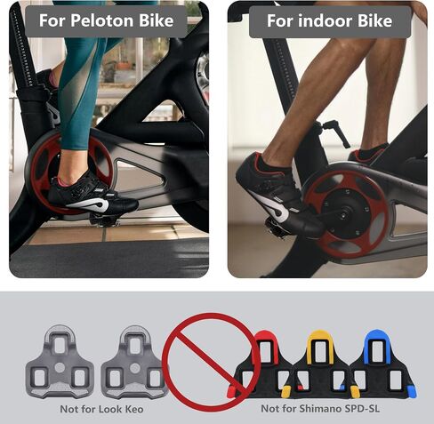 Thinvik Indoor Fitness Exercise Bike Pedals & Cleats for Peloton, Look Delta & Shimano SPD for Mountain Bike/Spin Bike in Saudi Arabia