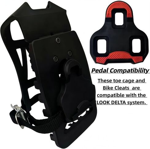 YBEKI 3-in-1 Indoor Cycling Pedals - Look Delta Compatible with Toe Clips & Cleats Included, Dual Sealed Bearings for Peloton, Schwinn, Sunny Spin Bike - 9/16" in Saudi Arabia