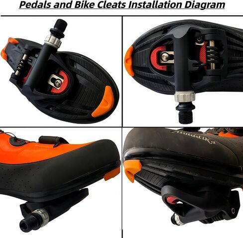 YBEKI 3-in-1 Indoor Cycling Pedals - Look Delta Compatible with Toe Clips & Cleats Included, Dual Sealed Bearings for Peloton, Schwinn, Sunny Spin Bike - 9/16" in Saudi Arabia
