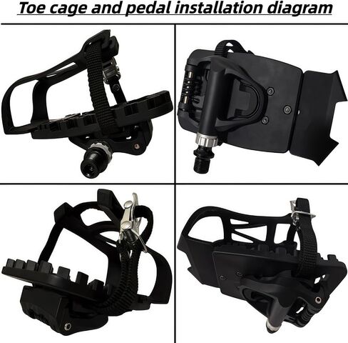 YBEKI 3-in-1 Indoor Cycling Pedals - Look Delta Compatible with Toe Clips & Cleats Included, Dual Sealed Bearings for Peloton, Schwinn, Sunny Spin Bike - 9/16" in Saudi Arabia