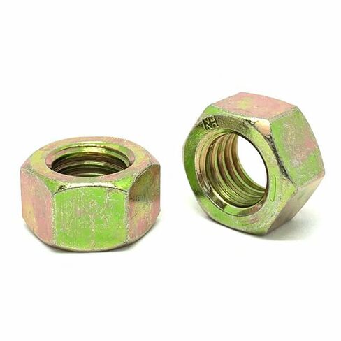 (25 Pieces) 5/8"-11 Grade 8 Finished Hex Nuts Zinc Yellow in Kuwait