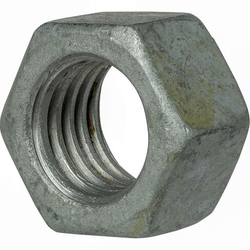1"-8 Finished Hex Nuts, Grade 2 Steel, Hot Dip Galvanized Finish HDG, Quantity 5 By Fastenere in Kuwait