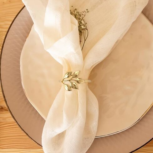 30pcs Gold-Plated Alloy Napkin Rings, Reusable Smooth Edge Napkin Holders for Weddings, Party Table Decorations, Celebrations, Festive Dinners, Easy Clean Silverware Rings for Cloth Napkins in Kuwait