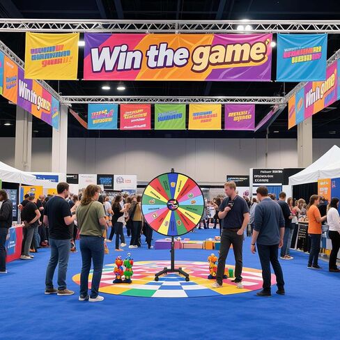 WinSpin 36" 3in1 Prize Wheel with Mobile Base Spinning Raffle Trade Show Market in Kuwait