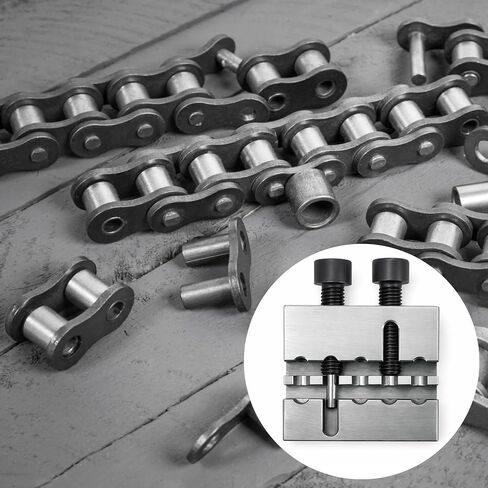 #35 Chain Breaker Tool, 1PC Racing Breaking Press, CNC Cacbon Steel Material Construction, Heavy Duty Precision Chain Grooves Breaking Tool, 6 Pins Design in Kuwait