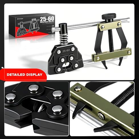 Roller Chain Tools Kit, Chain Breaker Tool Kit with Holder Puller & Cutter for #25-60 Bicycle Motorcycle Chains, Carbon Steel Chain Breaker Tool in Kuwait